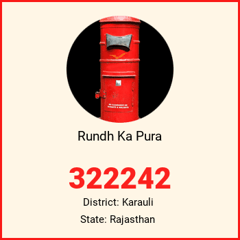 Rundh Ka Pura pin code, district Karauli in Rajasthan