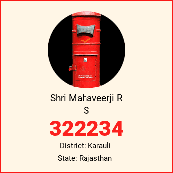Shri Mahaveerji R S pin code, district Karauli in Rajasthan