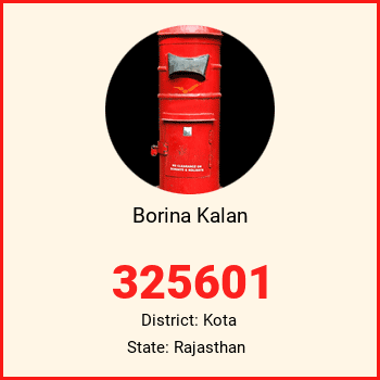 Borina Kalan pin code, district Kota in Rajasthan