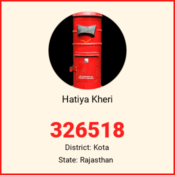 Hatiya Kheri pin code, district Kota in Rajasthan