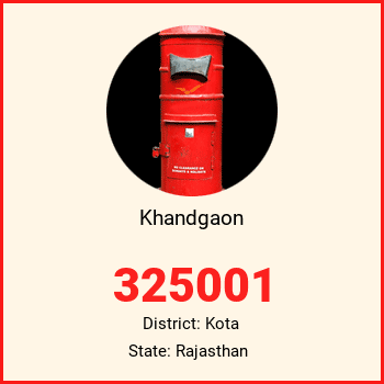 Khandgaon pin code, district Kota in Rajasthan