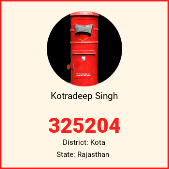Kotradeep Singh pin code, district Kota in Rajasthan