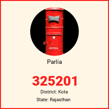 Parlia pin code, district Kota in Rajasthan