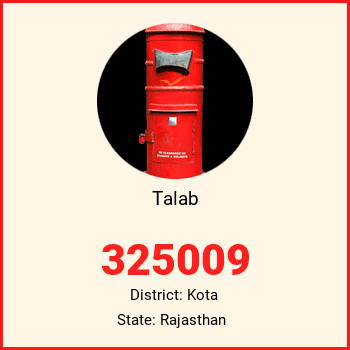 Talab pin code, district Kota in Rajasthan