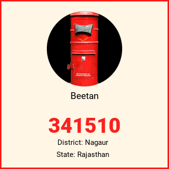 Beetan pin code, district Nagaur in Rajasthan