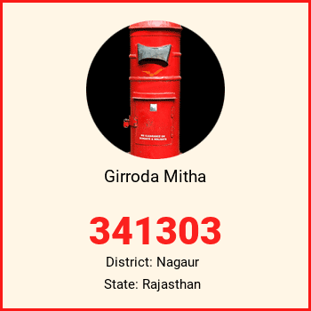 Girroda Mitha pin code, district Nagaur in Rajasthan
