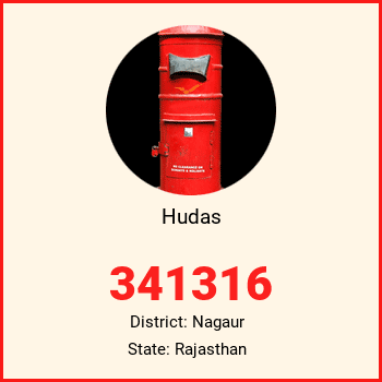 Hudas pin code, district Nagaur in Rajasthan