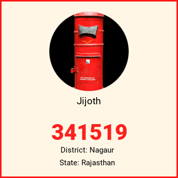 Jijoth pin code, district Nagaur in Rajasthan