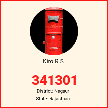 Kiro R.S. pin code, district Nagaur in Rajasthan