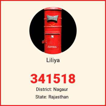 Liliya pin code, district Nagaur in Rajasthan