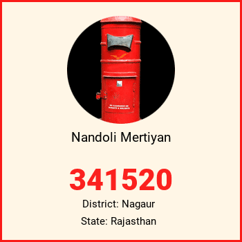 Nandoli Mertiyan pin code, district Nagaur in Rajasthan