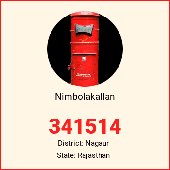 Nimbolakallan pin code, district Nagaur in Rajasthan