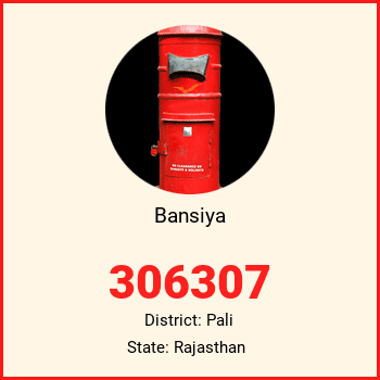 Bansiya pin code, district Pali in Rajasthan