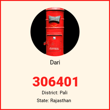 Dari pin code, district Pali in Rajasthan