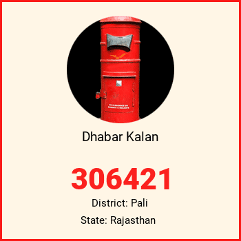 Dhabar Kalan pin code, district Pali in Rajasthan