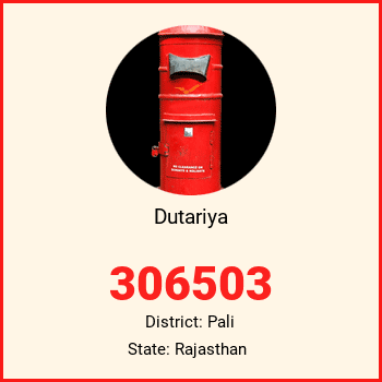 Dutariya pin code, district Pali in Rajasthan