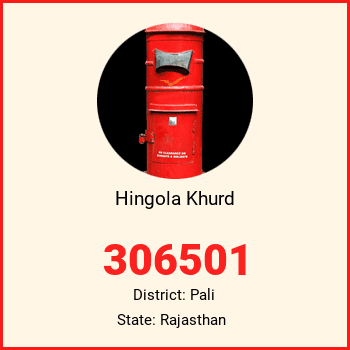 Hingola Khurd pin code, district Pali in Rajasthan