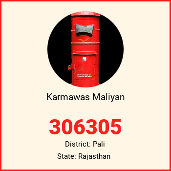Karmawas Maliyan pin code, district Pali in Rajasthan