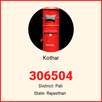 Kothar pin code, district Pali in Rajasthan