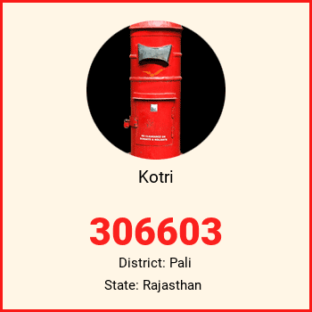 Kotri pin code, district Pali in Rajasthan