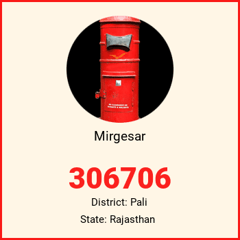 Mirgesar pin code, district Pali in Rajasthan