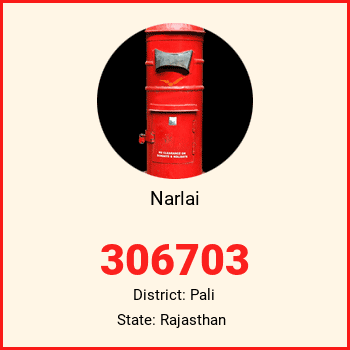 Narlai pin code, district Pali in Rajasthan