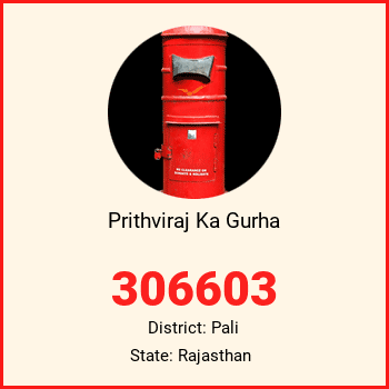Prithviraj Ka Gurha pin code, district Pali in Rajasthan