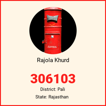 Rajola Khurd pin code, district Pali in Rajasthan