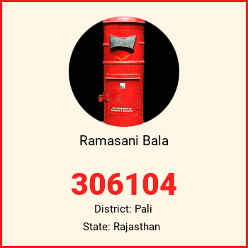 Ramasani Bala pin code, district Pali in Rajasthan
