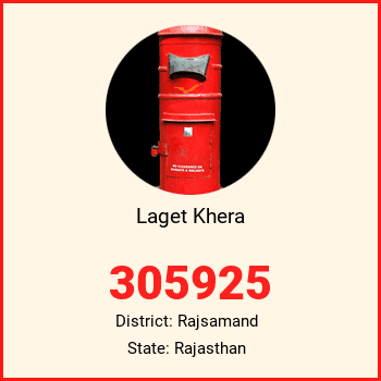 Laget Khera pin code, district Rajsamand in Rajasthan