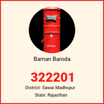 Baman Baroda pin code, district Sawai Madhopur in Rajasthan