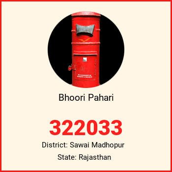 Bhoori Pahari pin code, district Sawai Madhopur in Rajasthan