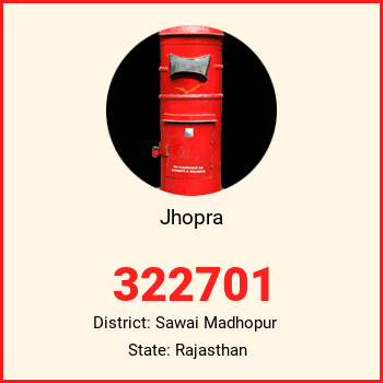 Jhopra pin code, district Sawai Madhopur in Rajasthan