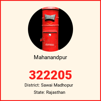 Mahanandpur pin code, district Sawai Madhopur in Rajasthan