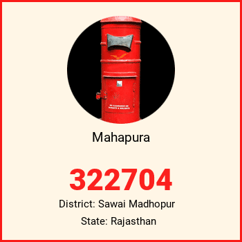 Mahapura pin code, district Sawai Madhopur in Rajasthan