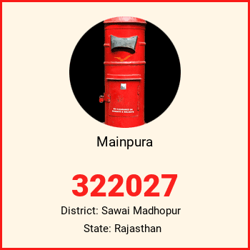 Mainpura pin code, district Sawai Madhopur in Rajasthan