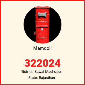 Mamdoli pin code, district Sawai Madhopur in Rajasthan