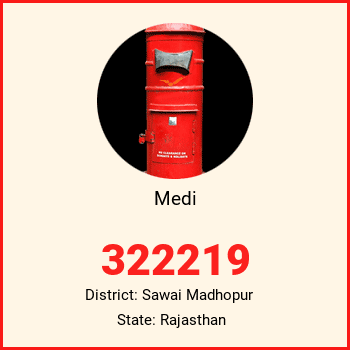 Medi pin code, district Sawai Madhopur in Rajasthan