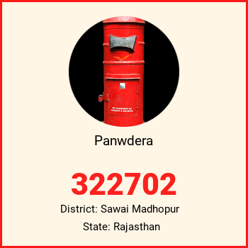 Panwdera pin code, district Sawai Madhopur in Rajasthan
