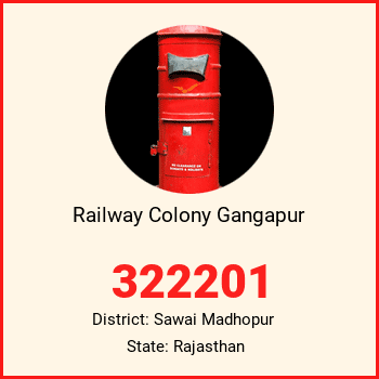 Railway Colony Gangapur pin code, district Sawai Madhopur in Rajasthan