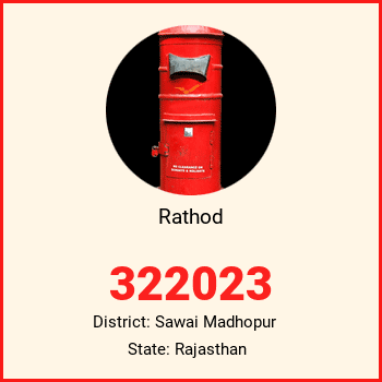 Rathod pin code, district Sawai Madhopur in Rajasthan