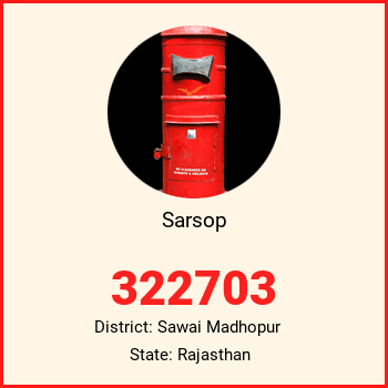 Sarsop pin code, district Sawai Madhopur in Rajasthan