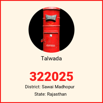 Talwada pin code, district Sawai Madhopur in Rajasthan