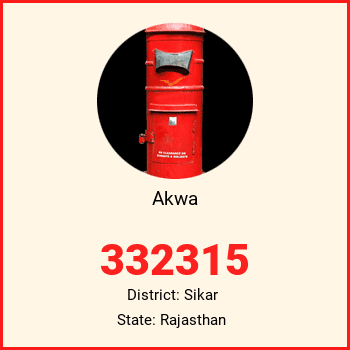 Akwa pin code, district Sikar in Rajasthan