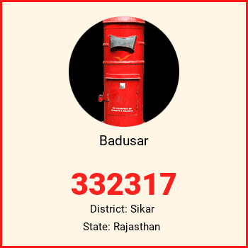 Badusar pin code, district Sikar in Rajasthan