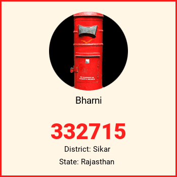 Bharni pin code, district Sikar in Rajasthan