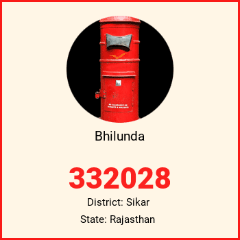 Bhilunda pin code, district Sikar in Rajasthan