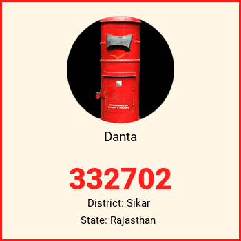 Danta pin code, district Sikar in Rajasthan