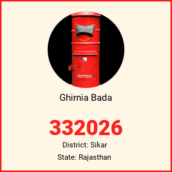 Ghirnia Bada pin code, district Sikar in Rajasthan