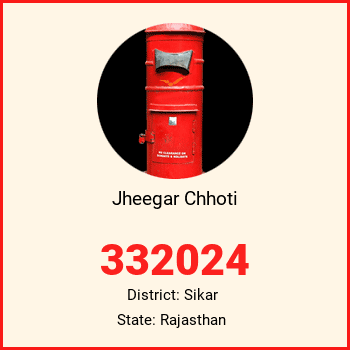 Jheegar Chhoti pin code, district Sikar in Rajasthan